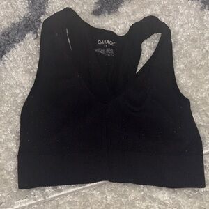 Garage Sleek Black crop Top